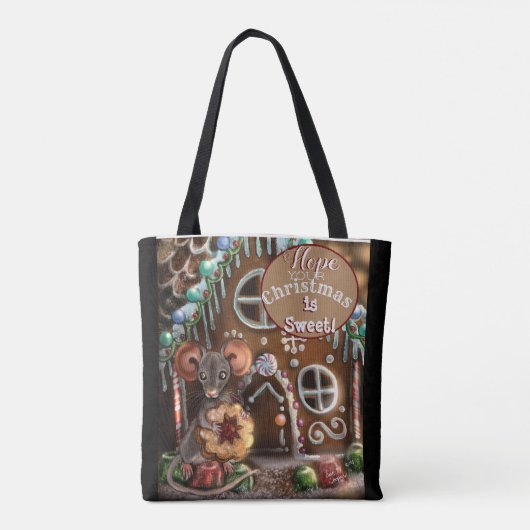 Gingerbrood met kerstmis tote bag (Achterkant)