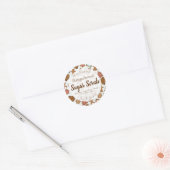Gingerbrood met kerstsuikerbietjes ronde sticker (Envelop)
