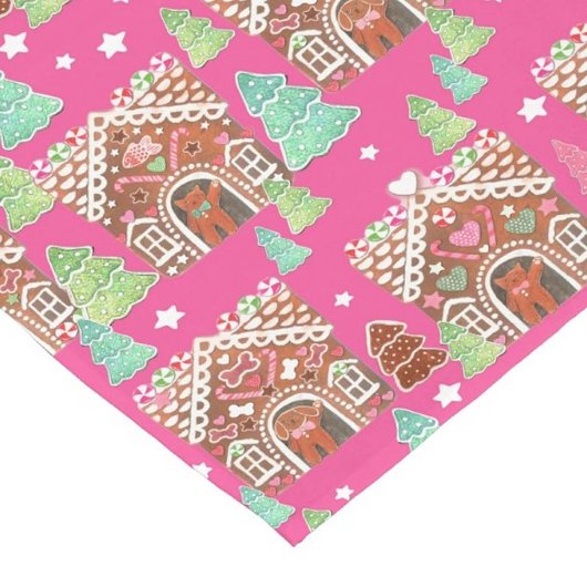 Gingerbrood met keukenbrood, katten en honden korte tafelloper