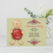 Gingerbrood, met koekjes en met rode streep kaart (Staand voorkant)