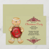 Gingerbrood, met koekjes en met rode streep kaart (Voorkant / Achterkant)