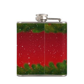 Gingerbrood met rood kerstPet Heupfles (Achterkant)