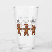 Gingerbrood Mijn been Hurts Humor Beer Glas (Achterkant)