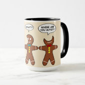 Gingerbrood Mijn been Hurts Humor Black Mok (Voorkant rechts)