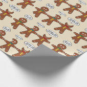 Gingerbrood Mijn been Hurts Humor Cadeaupapier (Hoek)