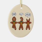Gingerbrood Mijn been Hurts Humor Keramisch Ornament (Rechts)