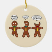 Gingerbrood Mijn been Hurts Humor Keramisch Ornament (Voorkant)