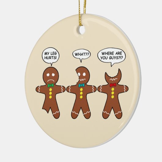 Gingerbrood Mijn been Hurts Humor Keramisch Ornament (Links)