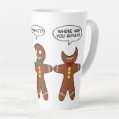 Gingerbrood Mijn been Hurts Humor Latte Mok (Rechterhoek)