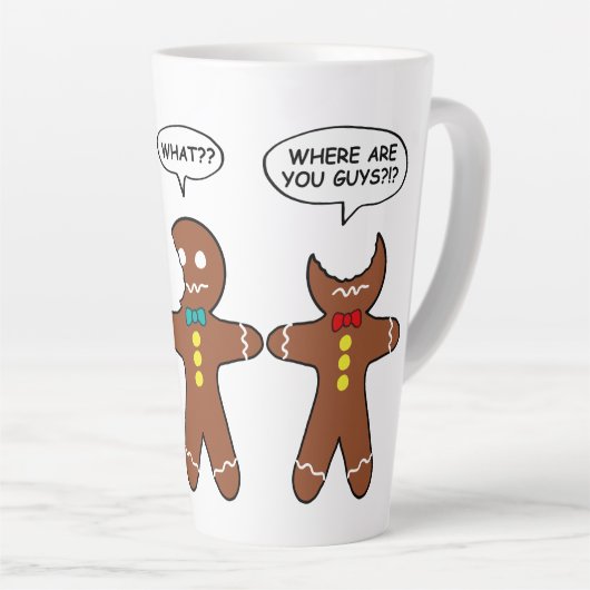 Gingerbrood Mijn been Hurts Humor Latte Mok (Rechterhoek)