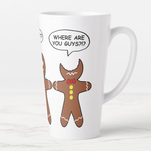 Gingerbrood Mijn been Hurts Humor Latte Mok (Rechts)