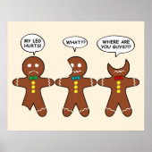Gingerbrood Mijn been Hurts Humor Poster (Voorkant)