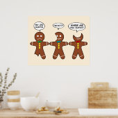 Gingerbrood Mijn been Hurts Humor Poster (Keuken)