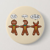Gingerbrood Mijn been Hurts Humor Ronde Button 7,6 Cm (Voorkant)