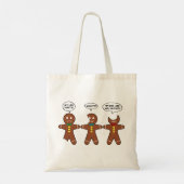 Gingerbrood Mijn been Hurts Humor Tote Bag (Achterkant)