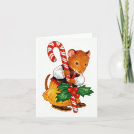 Gingerbrood Mouse Feestdagen Kaart