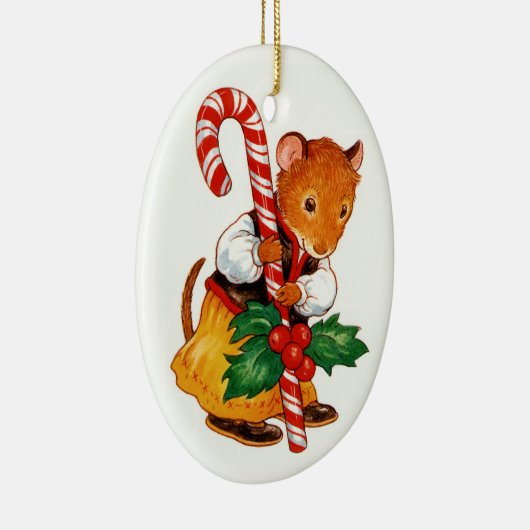 Gingerbrood Mouse Keramisch Ornament (Rechts)