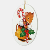 Gingerbrood Mouse Keramisch Ornament (Links)