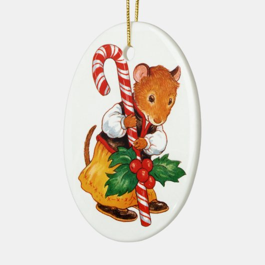Gingerbrood Mouse Keramisch Ornament (Links)