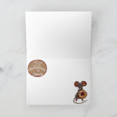 Gingerbrood Mouse Sweet-kerstkaart Kaart (Binnen)