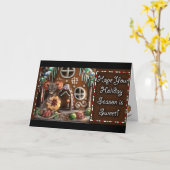 Gingerbrood Mouse Sweet-kerstkaart Kaart (Gele Bloem)