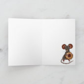 Gingerbrood Mouse Sweet-kerstkaart Kaart (Binnen)