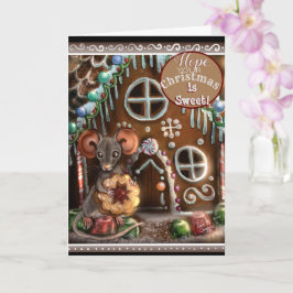 Gingerbrood Mouse Sweet-kerstkaart Kaart