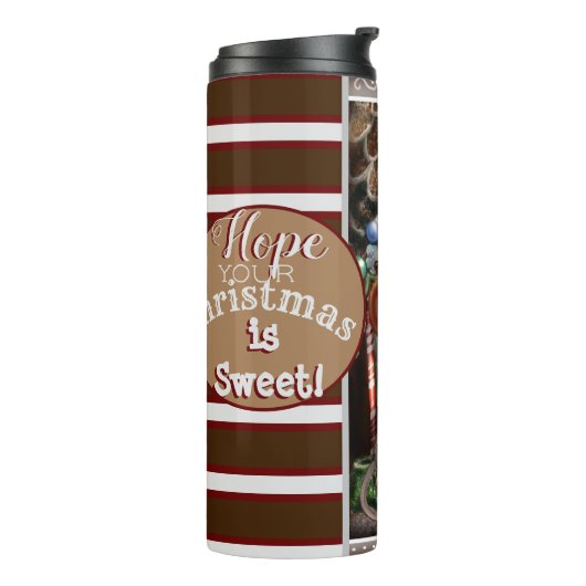 Gingerbrood Mouse Sweet Kerstmis Thermosbeker (Gedraaid links)