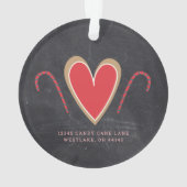 Gingerbrood Nieuw Home Chalkboard Holiday Aangepas Ornament (achterkant)