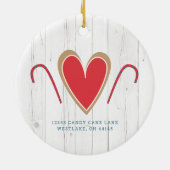 Gingerbrood Nieuw Home Rustic Wood Holiday Aangepa Keramisch Ornament (Achterkant)
