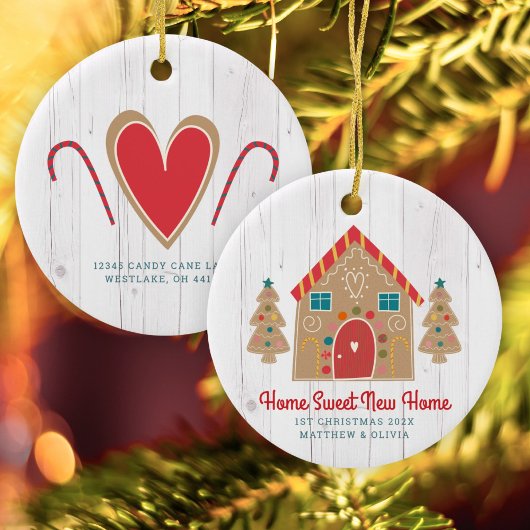 Gingerbrood Nieuw Home Rustic Wood Holiday Aangepa Keramisch Ornament