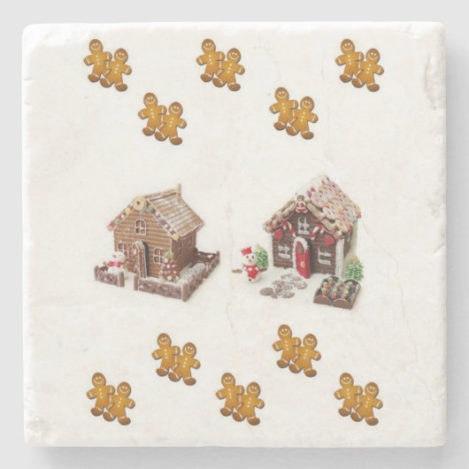 Gingerbrood Onderzetter kerst met marmer (Voorkant)
