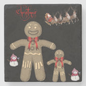Gingerbrood Onderzetter kerst met marmer (Voorkant)