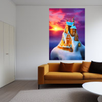 Gingerbrood op een ijsberg | AI Art Poster