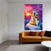 Gingerbrood op een ijsberg | AI Art Poster