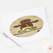 Gingerbrood Ovale Sticker (Envelop)