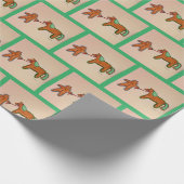 Gingerbrood Paardenpakpapier Cadeaupapier (Hoek)