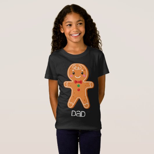 Gingerbrood Pap met kerstcadeautjes voor vrienden T-shirt (Voorkant volledig)