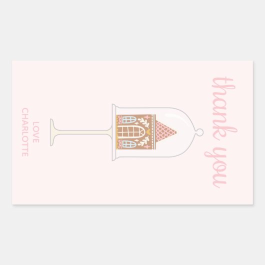 Gingerbrood Partij Dank u wel Rechthoekbokkers Rechthoekige Sticker (Voorkant)