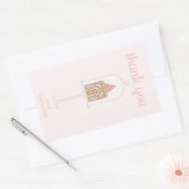 Gingerbrood Partij Dank u wel Rechthoekbokkers Rechthoekige Sticker (Envelop)