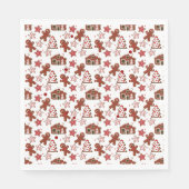 Gingerbrood Pattern Std Napkins Servet (Voorkant)