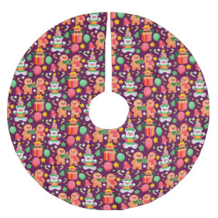 Gingerbrood Polyester Tree Skirt Kerstboom Rok
