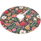 Gingerbrood Polyester Tree Skirt Kerstboom Rok (Gekanteld)