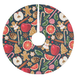 Gingerbrood Polyester Tree Skirt Kerstboom Rok