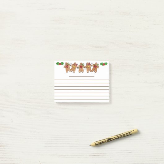 Gingerbrood Post-it® notes (Op bureau)