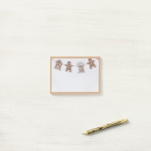 Gingerbrood Post-its Post-it® Notes (Op bureau)