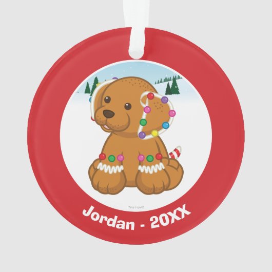 Gingerbrood Puppy Ornament (achterkant)