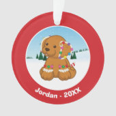Gingerbrood Puppy Ornament (voorkant)