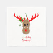 Gingerbrood Reindeer Napkins Servetten (Voorkant)