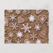 Gingerbrood rendiervis briefkaart (Voorkant)